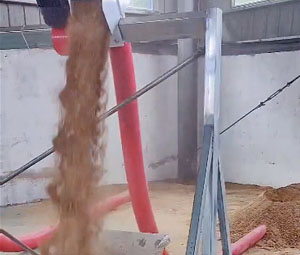 Suction of sand and cement mixture