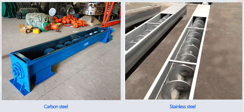 Carbon Steel and Stainless Steel Shaftless Screw Conveyors