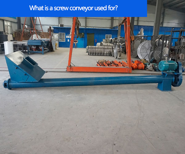 What is a screw conveyor used for