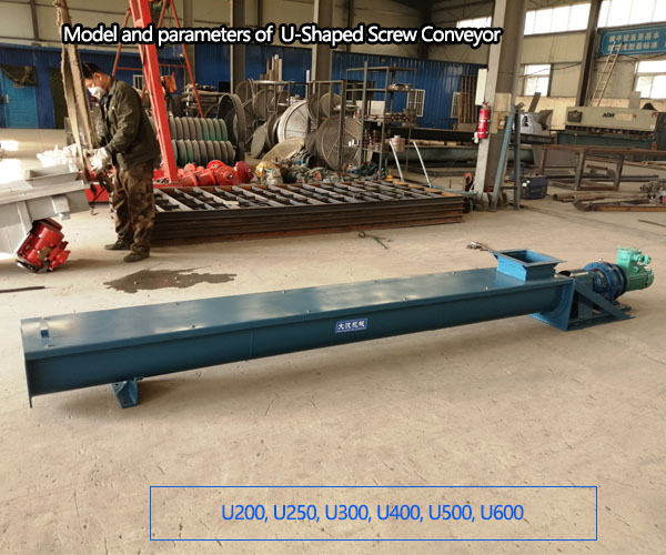 Model and parameters of U-Shaped Screw Conveyor