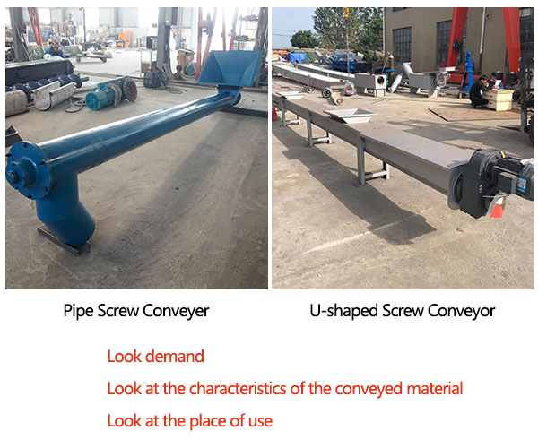 How to choose between Pipe Screw Conveyer and U-Shaped Screw Conveyor?