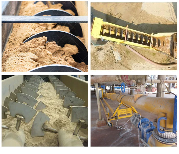 Screw conveyor sand conveying site