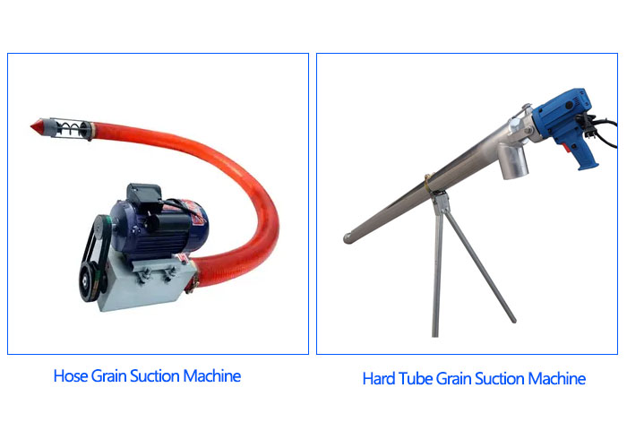 Which is better for grain suction machine between hose and hard pipe